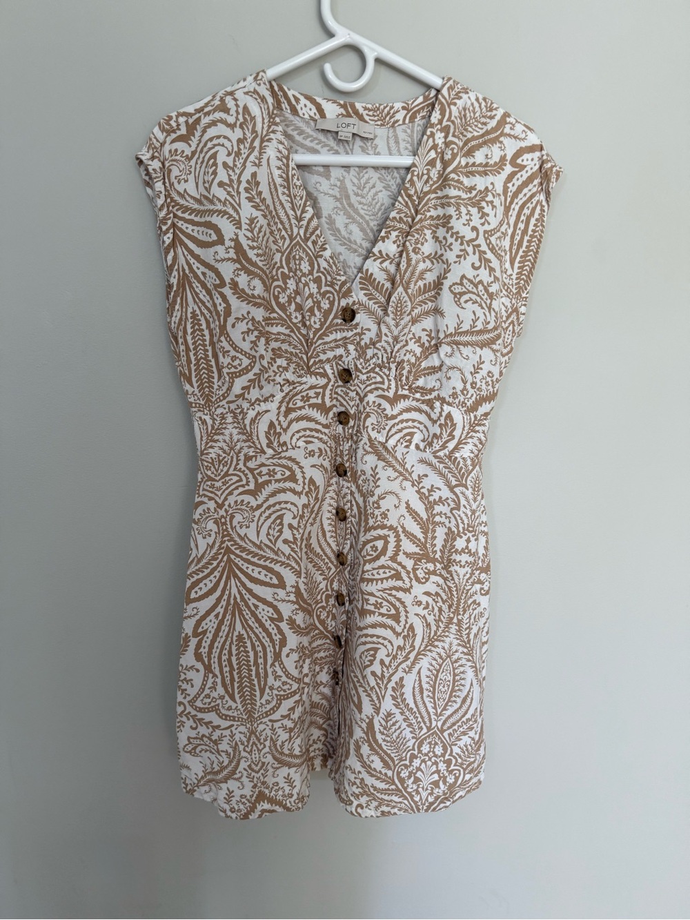 Loft Paisley Cap Sleeve Dress Size 8P